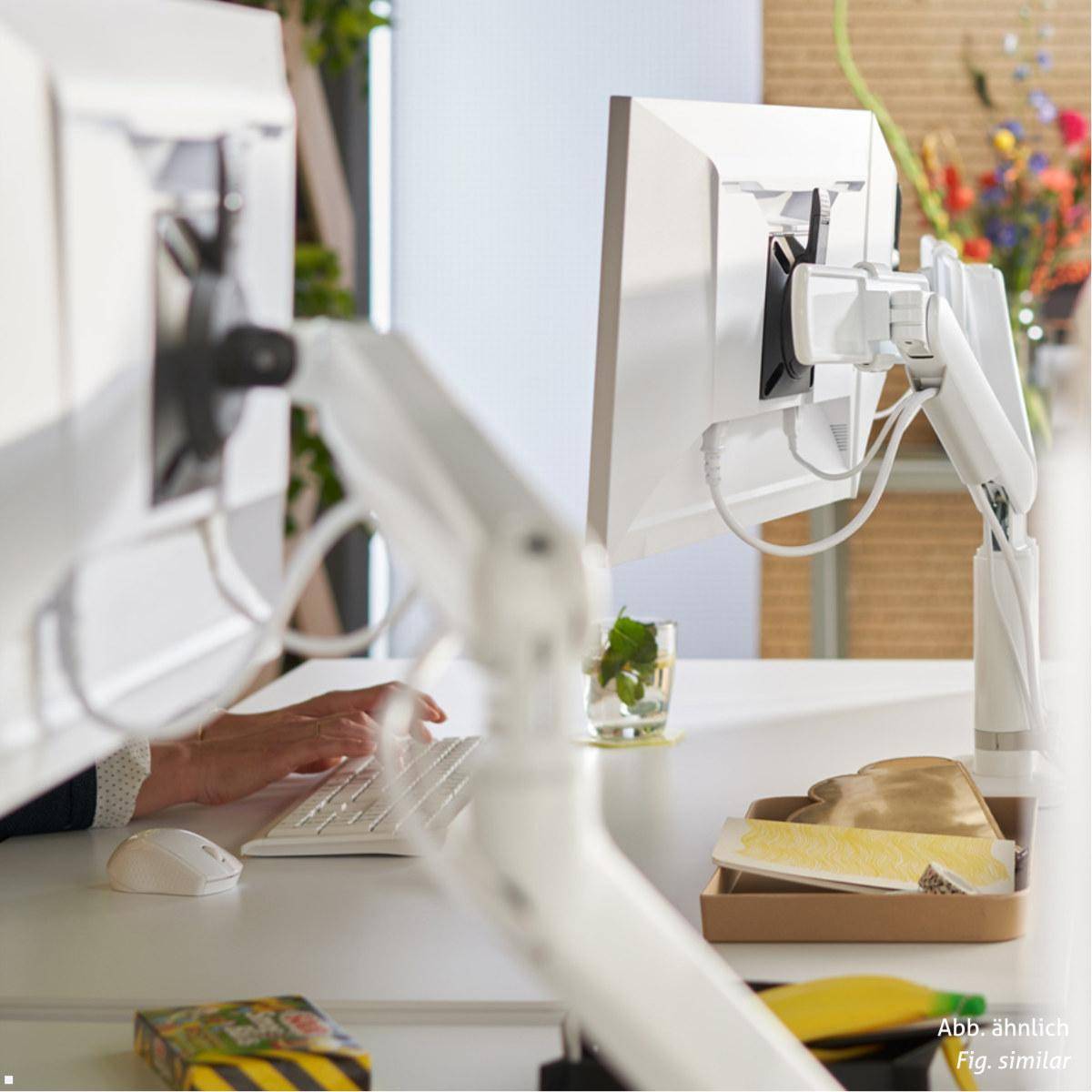 Dataflex Viewprime plus Monitor Tischhalterung mit Tischklemme, weiß