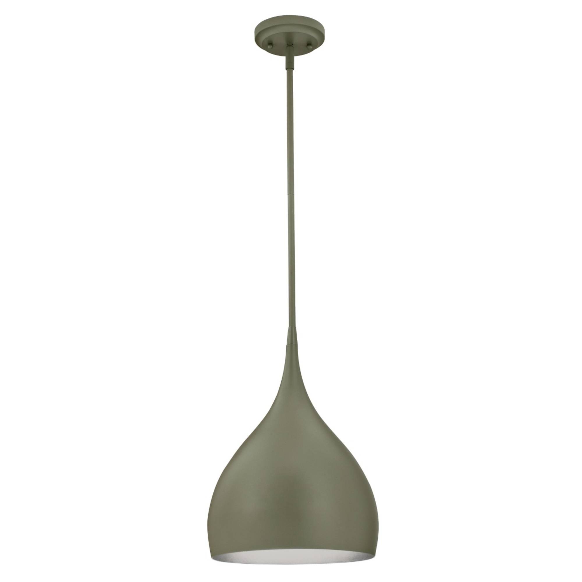 Pendelleuchte Tropfen Mattgrau / Silber mit 1 Lampe