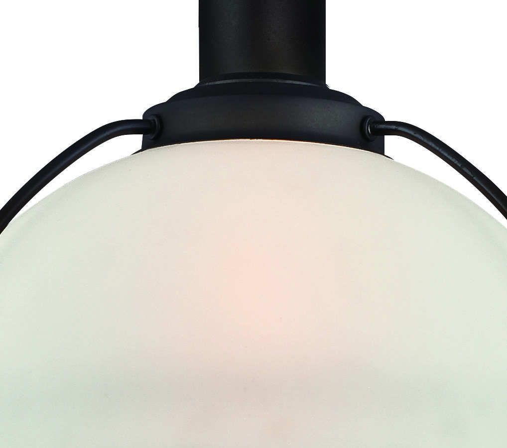 Einflammige Pendelleuchte Retro Bronze und Milchglas