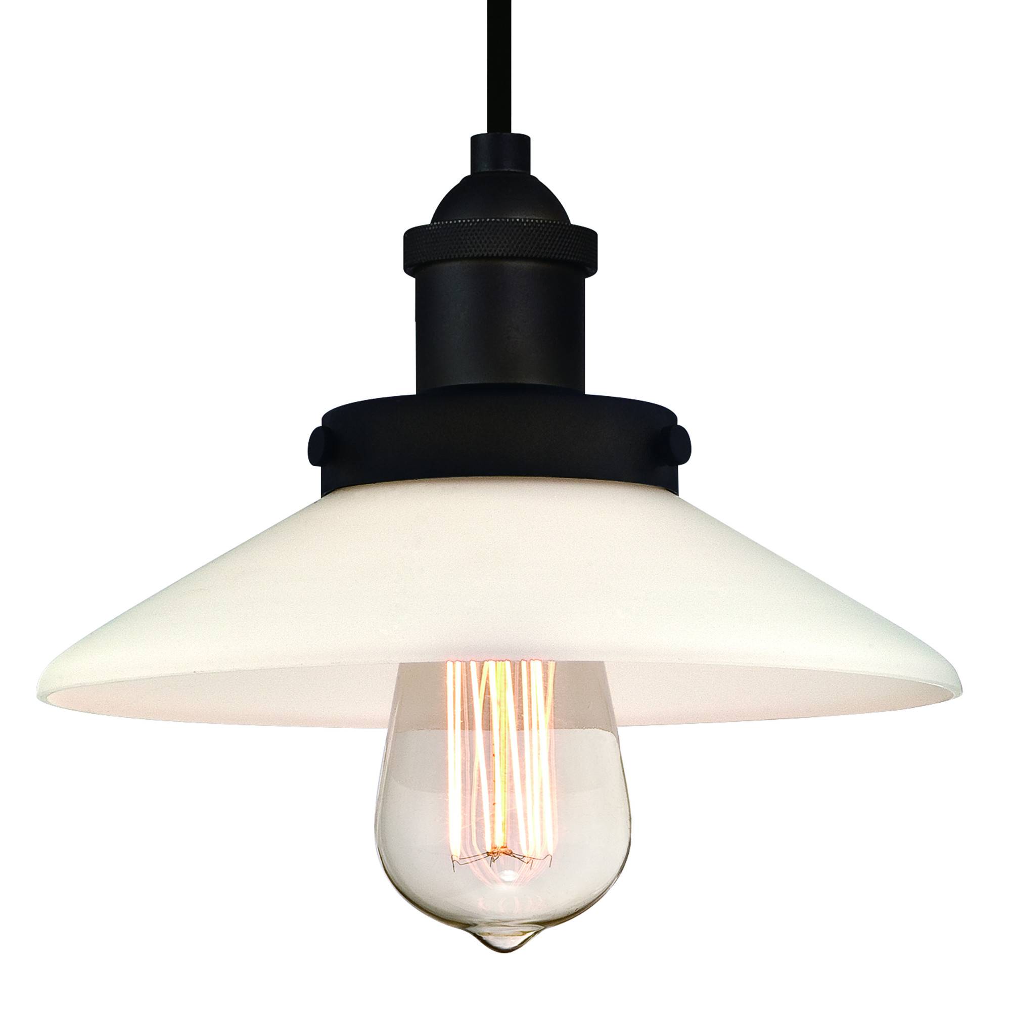 Pendelleuchte Abigail Bronze und Milchglas mit 1 Lampe