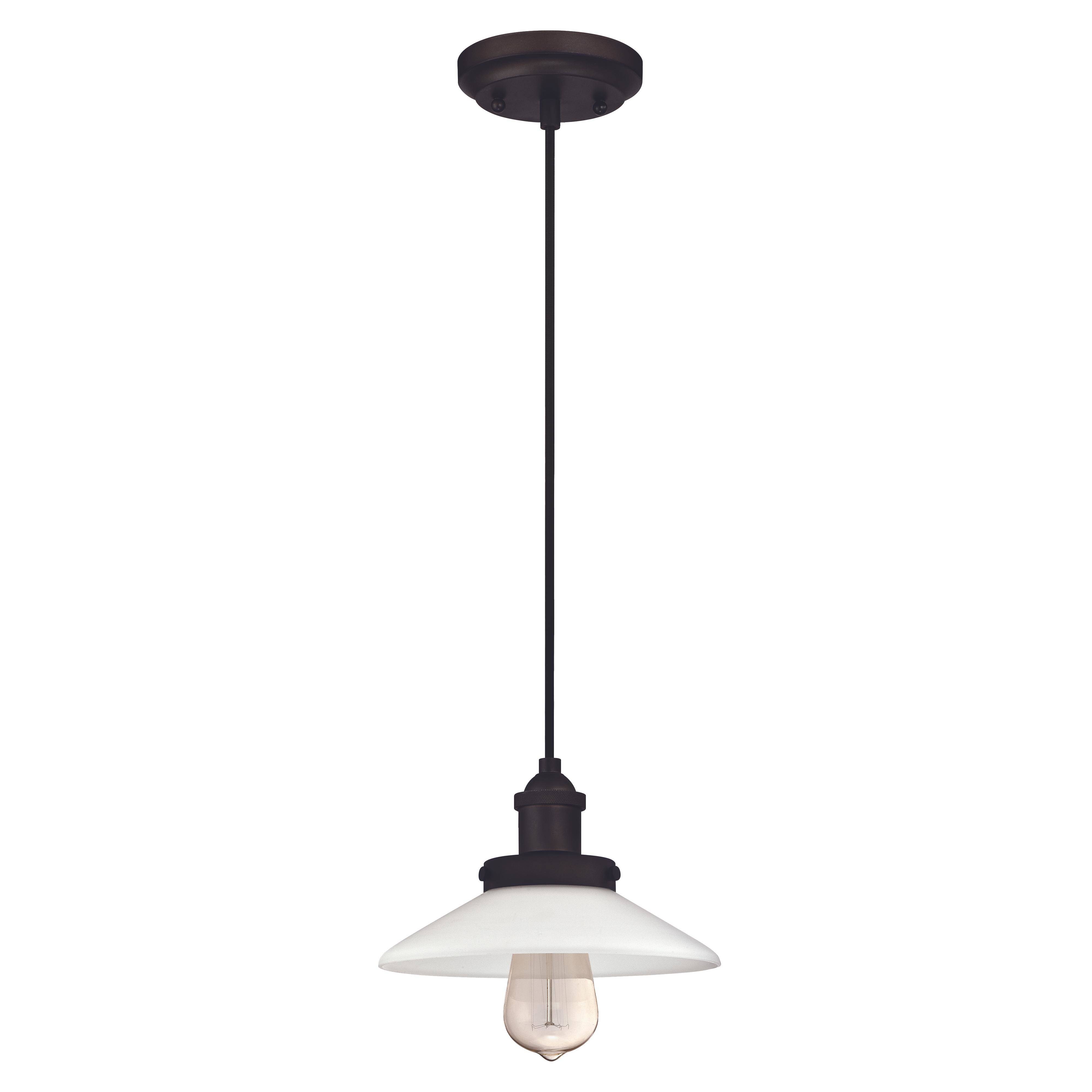 Pendelleuchte Abigail Bronze und Milchglas mit 1 Lampe