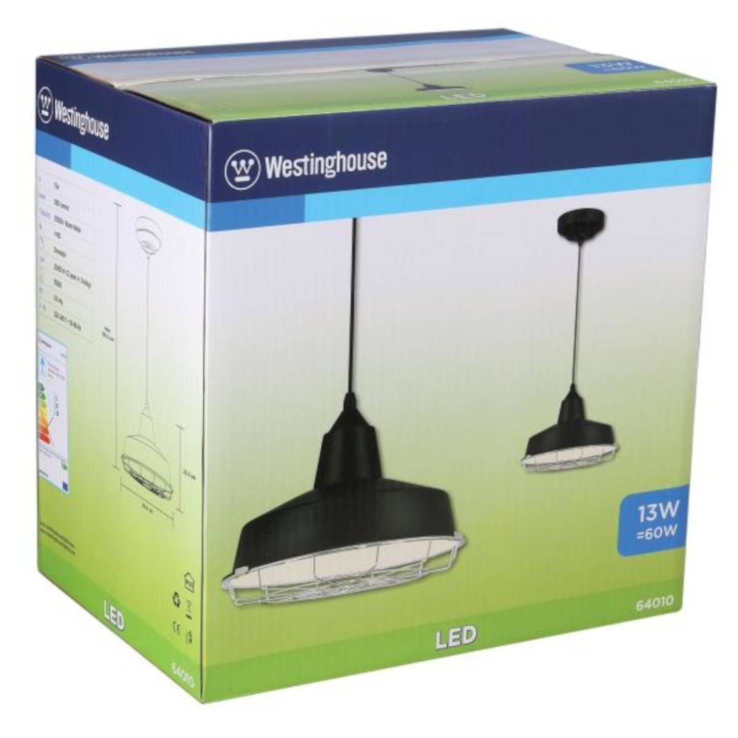 LED Pendelleuchte Academy Schwarz mit abnehmbarem Käfig