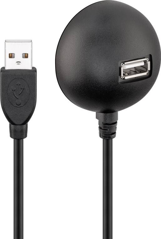 USB 2.0 Hi-Speed Verlängerungskabel mit Standfuß, 5V, Kabellänge 1,5 Meter