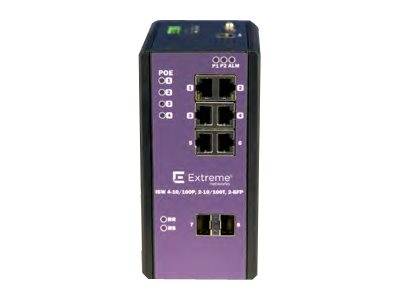 Extreme Networks ExtremeSwitching Industrial Ethernet Switches ISW 4-10/100P, 2-10/100T, 2-SFP - Switch - managed - 4 x 10/100 (PoE+)