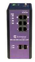 Extreme Networks ExtremeSwitching Industrial Ethernet Switches ISW 4-10/100P, 2-10/100T, 2-SFP - Switch - managed - 4 x 10/100 (PoE+)