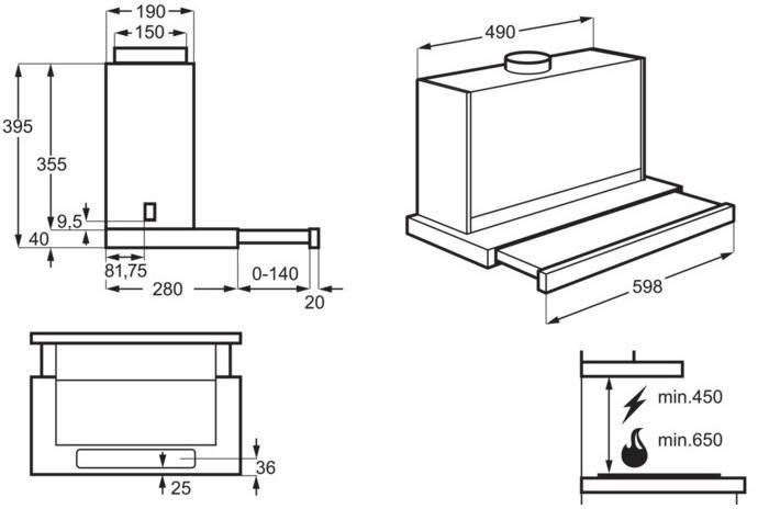 Electrolux AEG MDA Flachschirmhaube DPS3640AM