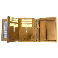 Geldbörse Herren Echt-Leder-Geldbeutel Brieftasche Portmonee RFID-Schutz Münzbörse Business Edel HS11 Braun Hochformat Geldbörse Herren Echt-Leder-Geldbeutel Brieftasche Portmonee RFID-Schutz Münzbörse Business Edel HS11 Braun Hochformat