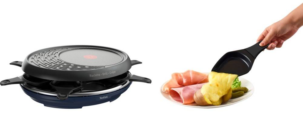 Tefal Raclette-Grill +Crepe RE 3104 sw/bl