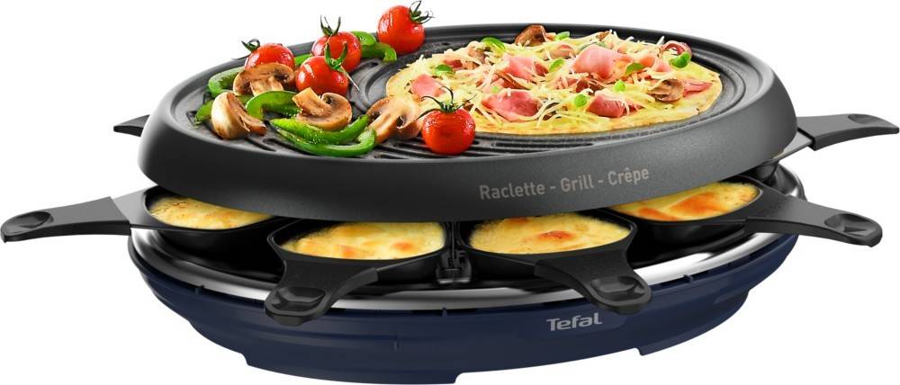 Tefal Raclette-Grill +Crepe RE 3104 sw/bl