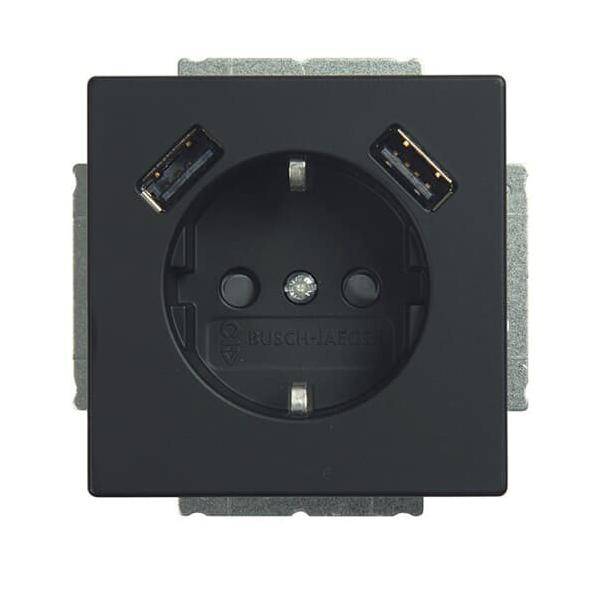 Busch-Jaeger SCHUKO-2x USB Steckdose 20 EUCB2USB-885