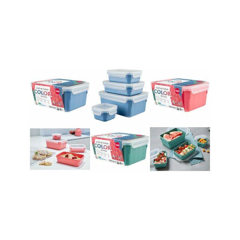emsa Frischhaltedose CLIP & CLOSE COLOR, 4er Set, grün