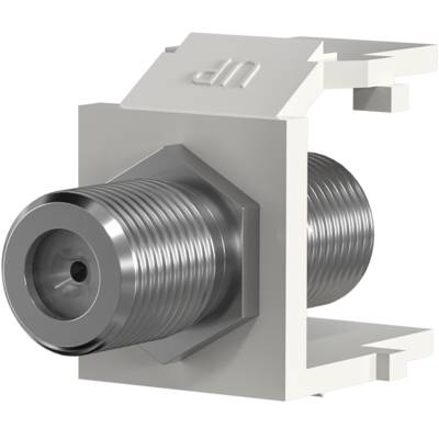 Keystone Einbauadapter F-Verbinder, wei� -- Kupferverkabelung + Adapter