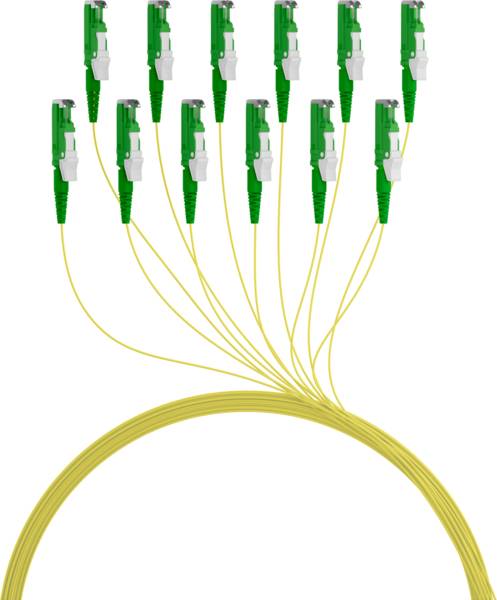 R&M Faserpigtail E2000?/APC OS2 G652D -- gelb 2m - 1 Stück Glasfaserverkabelung Glasfaser Pigtails