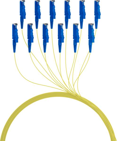 R&M Faserpigtail E2000? OS2 G652D -- gelb 2m - 1 Stück Glasfaserverkabelung Glasfaser Pigtails OS2