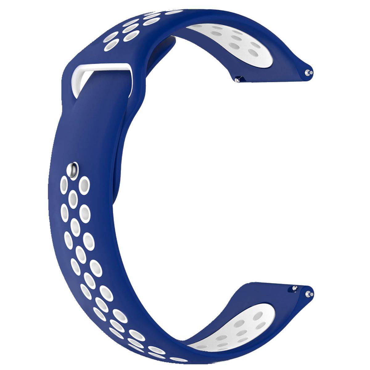 Für Amazfit GTR 3 / GTR 3 Pro Hochwertiges Kunststoff / Silikon Uhr Watch Smart Sport Armband Blau / Weiß