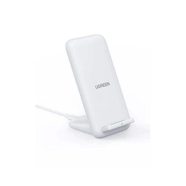 Ugreen 15W Wireless Charger Stand Schnell-Ladegerät Kabellos für Smartphones, weiß Ugreen 15W Wireless Charger Stand Schnell-Ladegerät Kabellos für Smartphones, weiß
