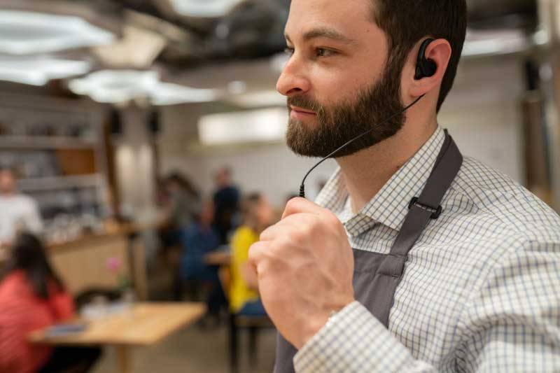 Motorola Ohrbügel mit langem Kabel für TLK110 CLP446e CLPe PMLN8077A PMLN8078A