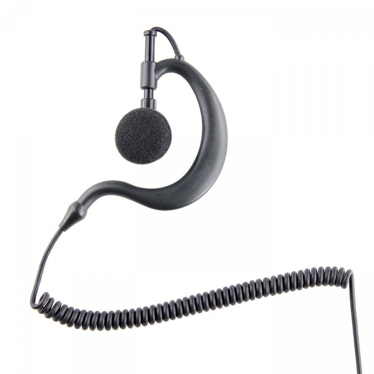 EM2 In-Ear C-Ohrhörer mit verstellbarem Halter 60cm Wendelkabel mit 3,5mm Gewinde-Klinkenstecker 300-00581