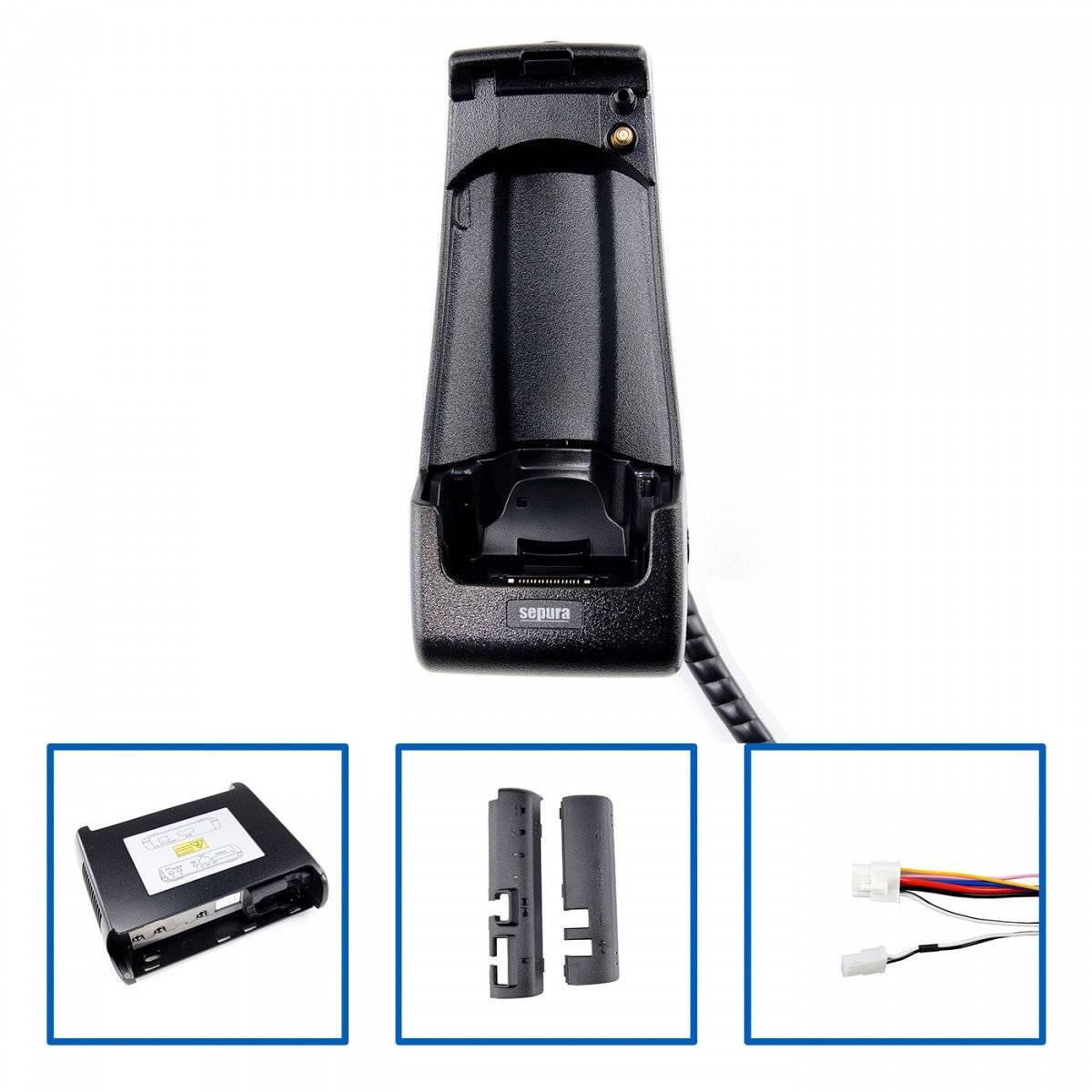 SEPURA Kfz-Ladehalterung aktiv 12V für STP8/9000 mit RFID Chip, OHNE Audiozubehör B16845 300-00797