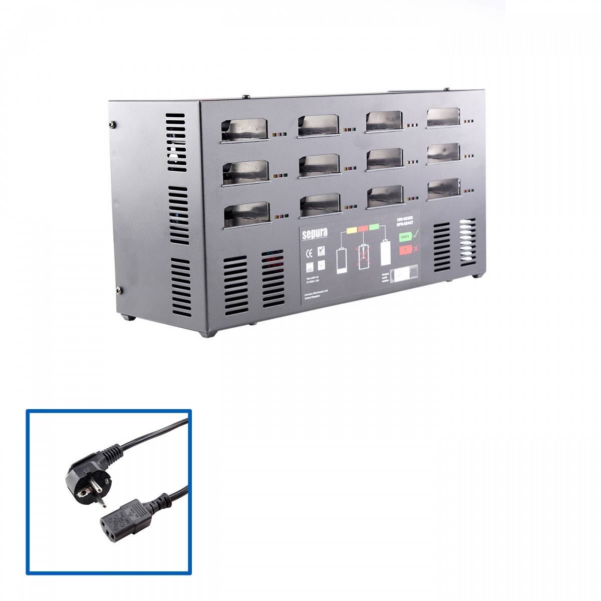 SEPURA 12fach Ladegerät nur zur Einzelladung des Akkus von STP8/9000, SC20, SC21 B16977