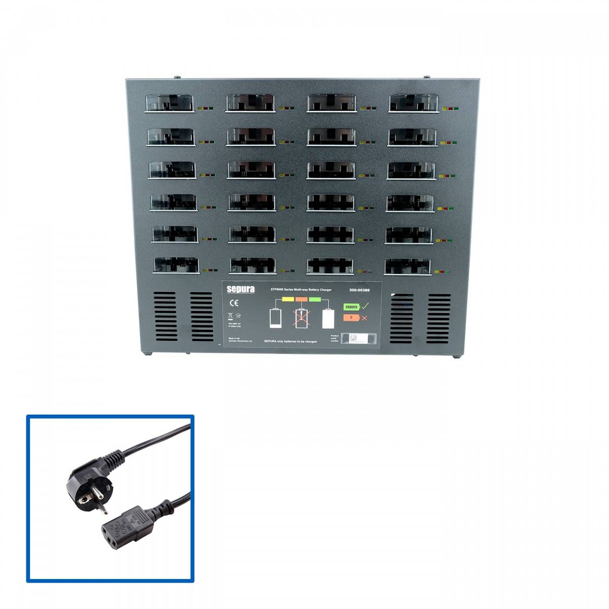 SEPURA 24fach Ladegerät nur zur Einzelladung des Akkus von STP8/9000, SC20, SC21 B16978