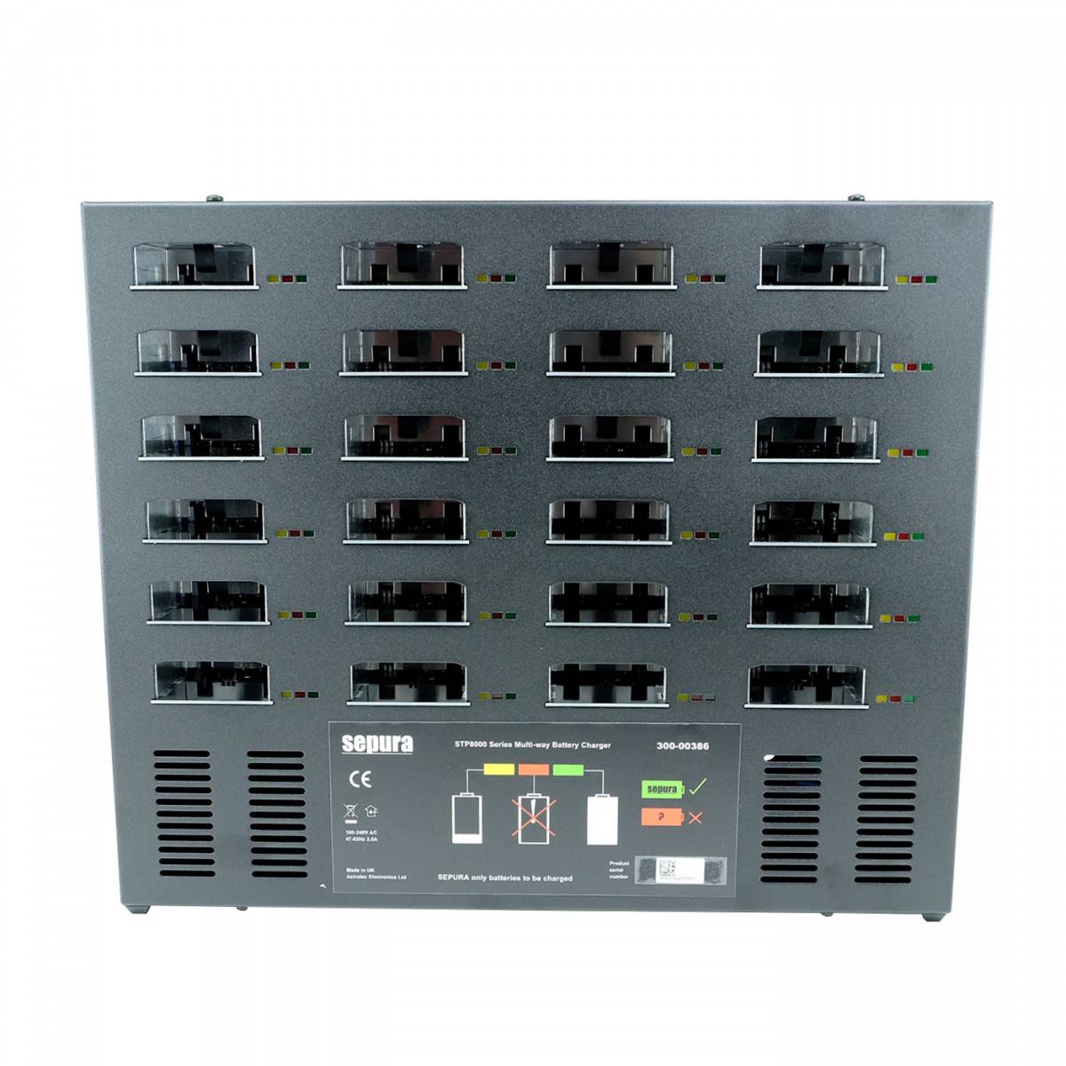 SEPURA 24fach Ladegerät nur zur Einzelladung des Akkus von STP8/9000, SC20, SC21 B16978