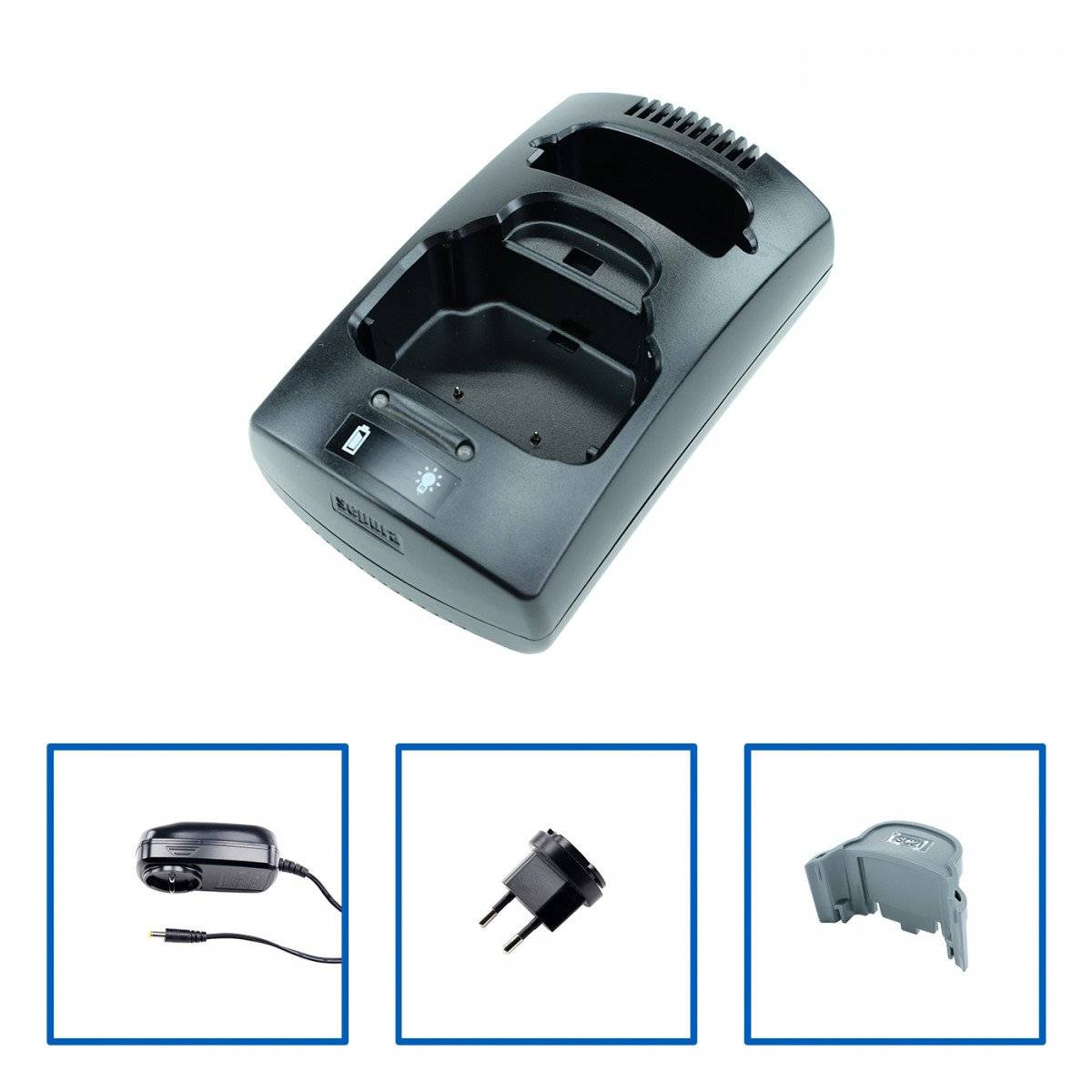 SEPURA 1+1 Ladegerät 230V für STP8/9000, SC20, SC21, für 1 Gerät und/oder Akku 41800110