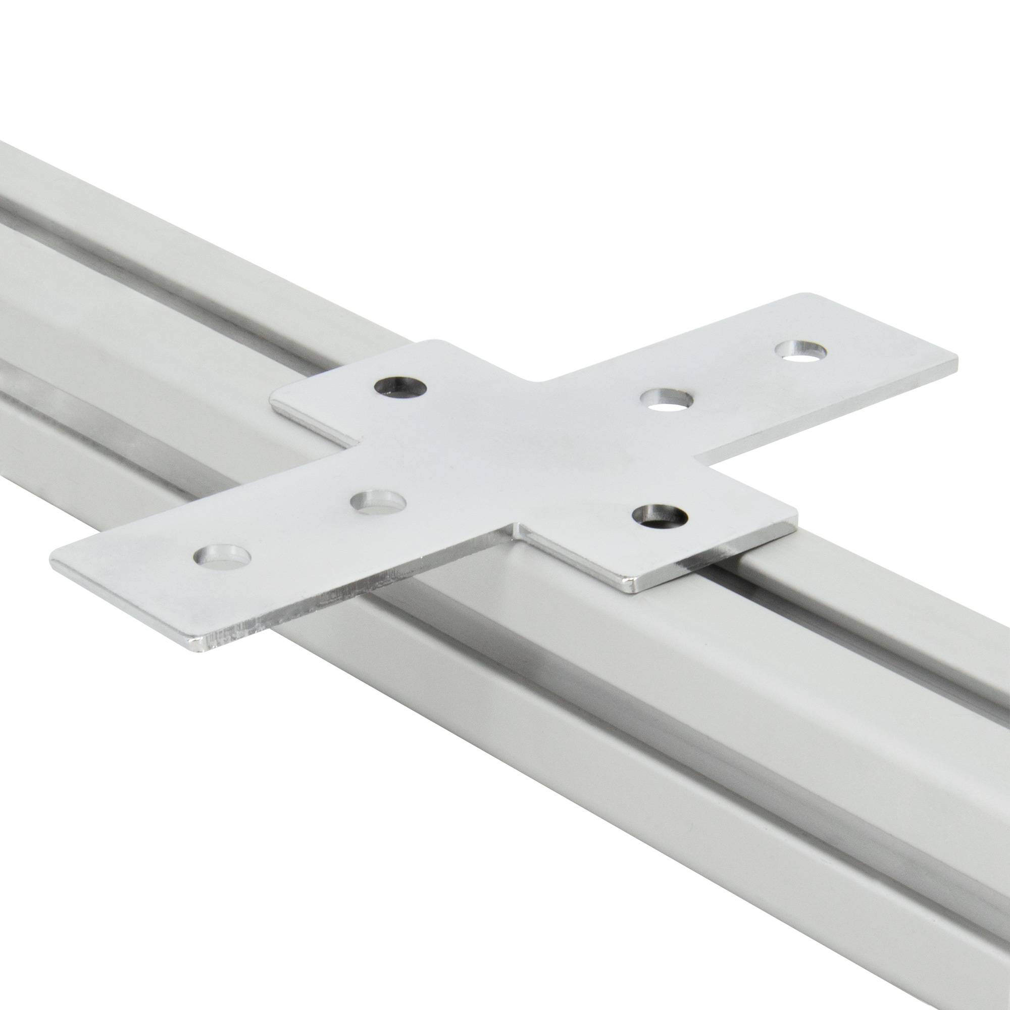 SCHMIDT systemprofile Verbinderplatte 158x85x36mm Nut 8 Stahl verzinkt Kreuz-Verbindungsplatte Aluprofil-Zubehör