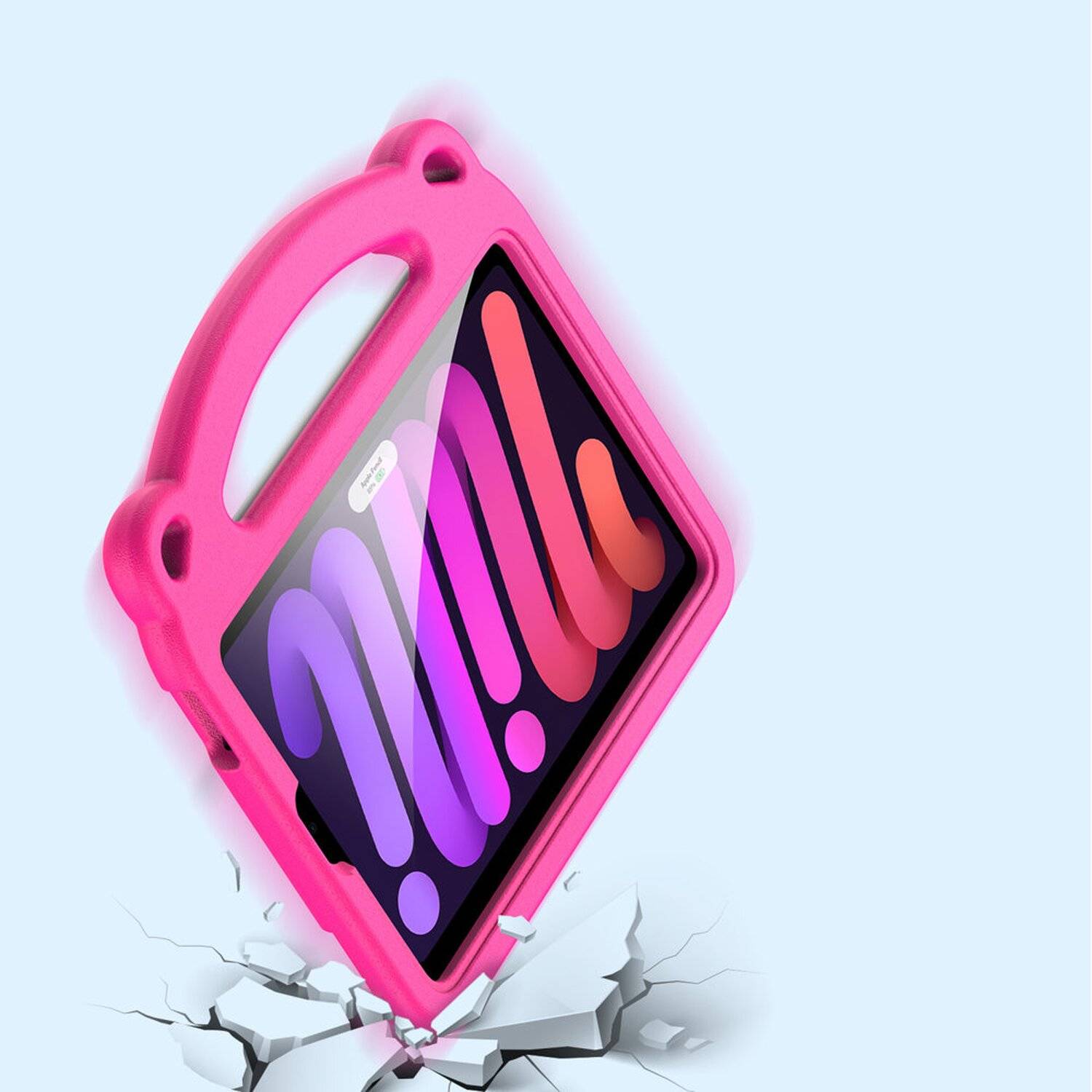 Dux Ducis Panda Armor Tablet Tasche Gehäuse für iPad Mini 6 2021 Schutzhülle für Kinder + Standfunktion EVA Pink