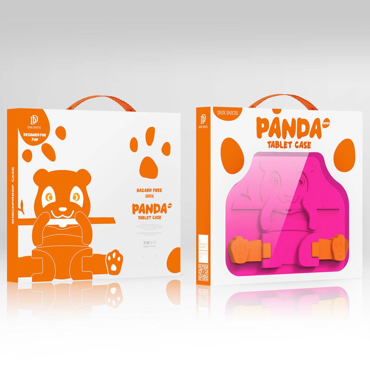 Dux Ducis Panda Armor Tablet Tasche Gehäuse für iPad Mini 6 2021 Schutzhülle für Kinder + Standfunktion EVA Pink
