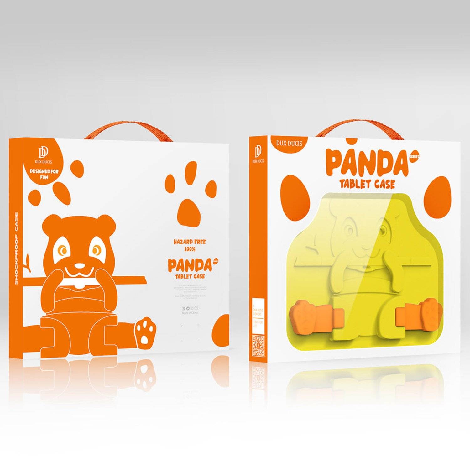 Dux Ducis Panda Armor Tablet Tasche Gehäuse für iPad Mini 6 2021 Schutzhülle für Kinder + Standfunktion EVA Gelb