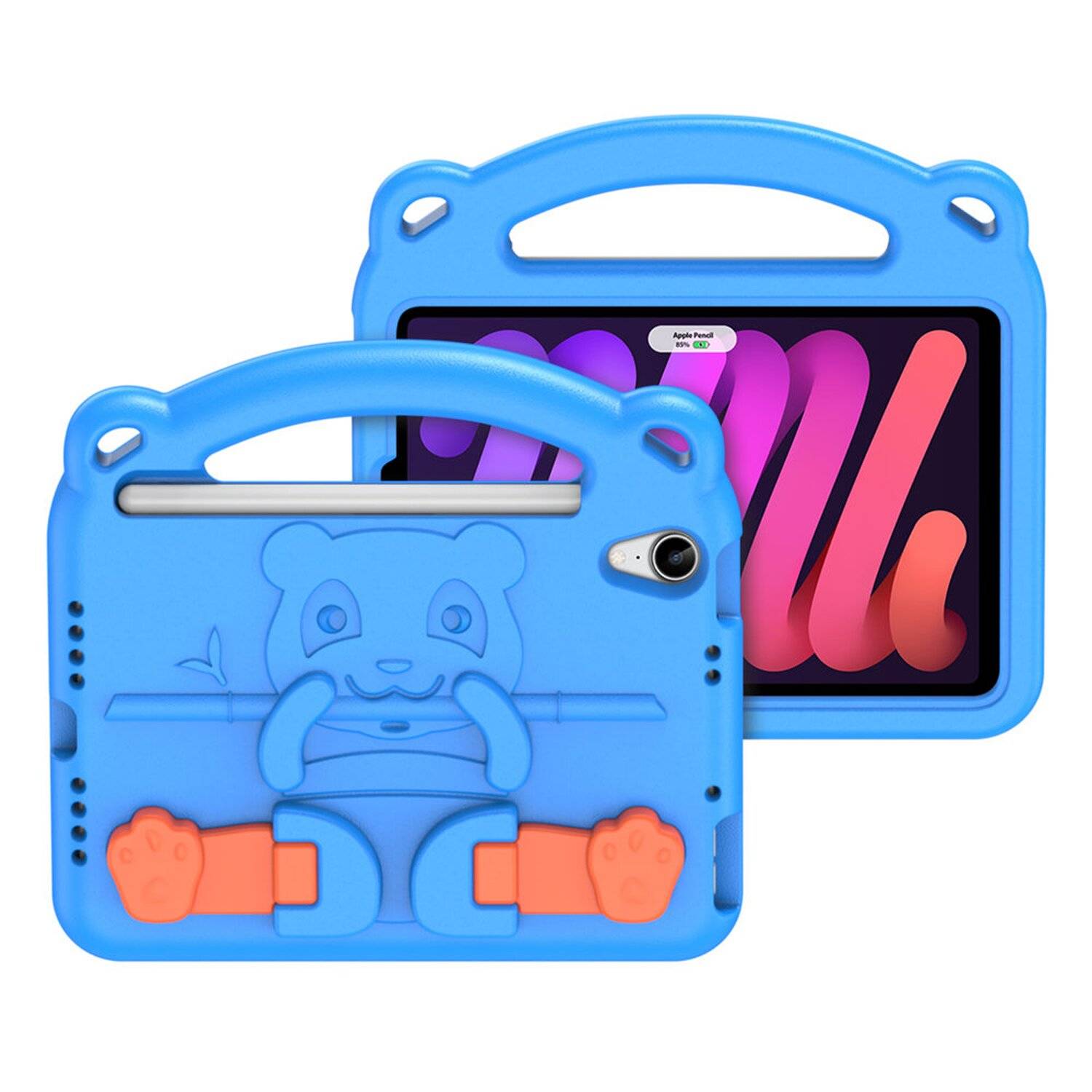 Dux Ducis Panda Armor Tablet Tasche Gehäuse für iPad Mini 6 2021 Schutzhülle für Kinder + Standfunktion EVA Blau