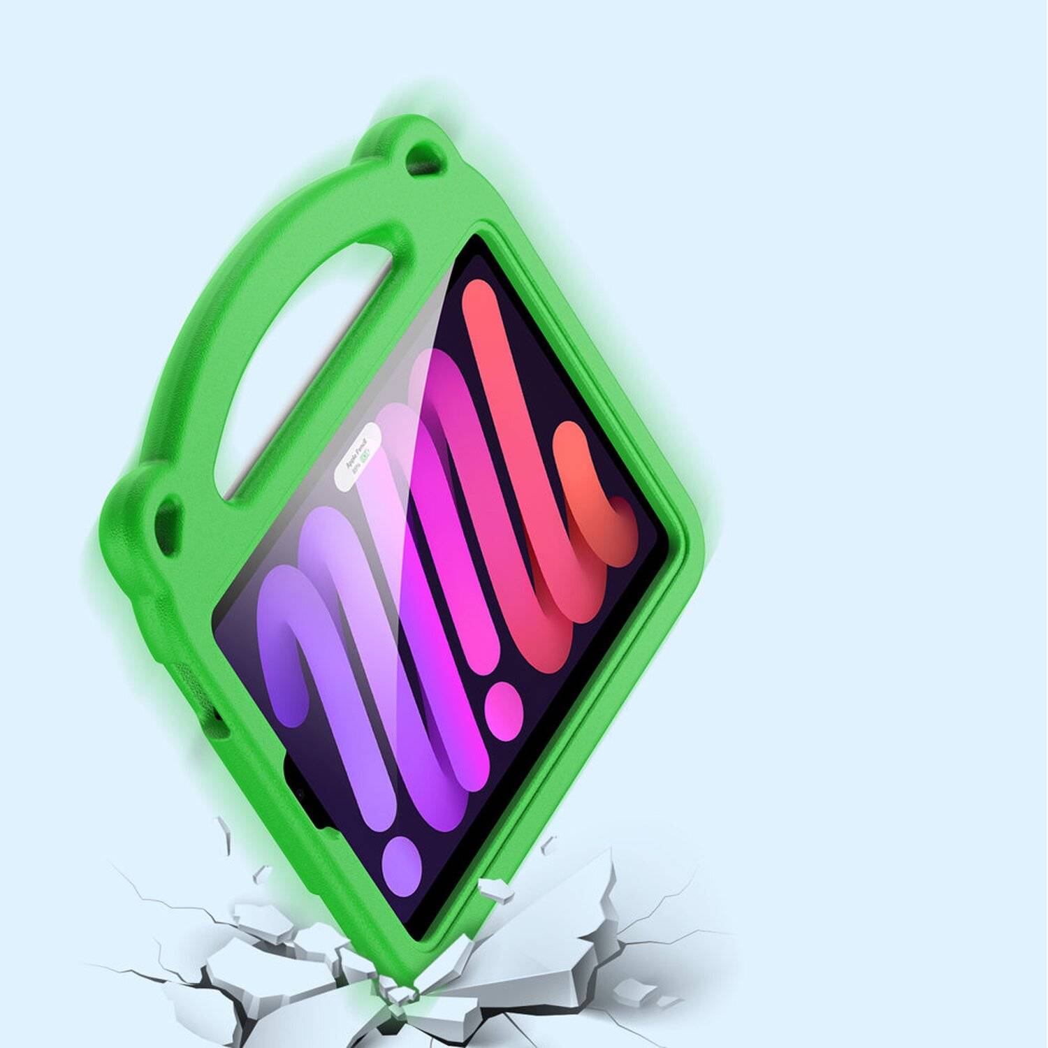 Dux Ducis Panda Armor Tablet Tasche Gehäuse für iPad Mini 6 2021 Schutzhülle für Kinder + Standfunktion EVA Grün