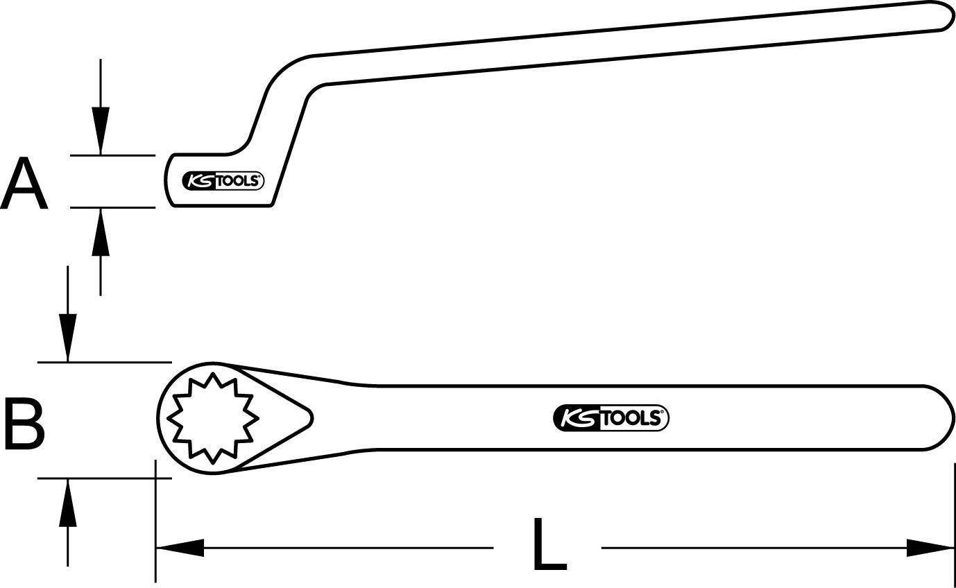 KS TOOLS Isolierter Ringschlüssel, gekröpft, 13mm (117.1313)
