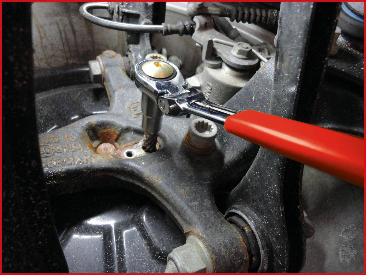 KS TOOLS Reibahle fr ABS-Sensoren mit abwinkelbarer Knarre fr VAG,