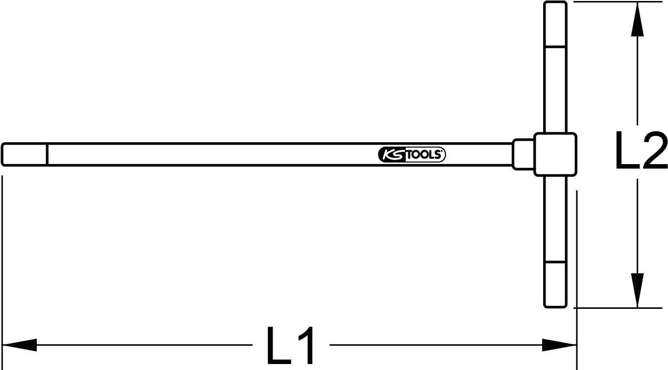 KS TOOLS 3-Wege T-Griff-TX-Schlüssel, T50 (158.5209)