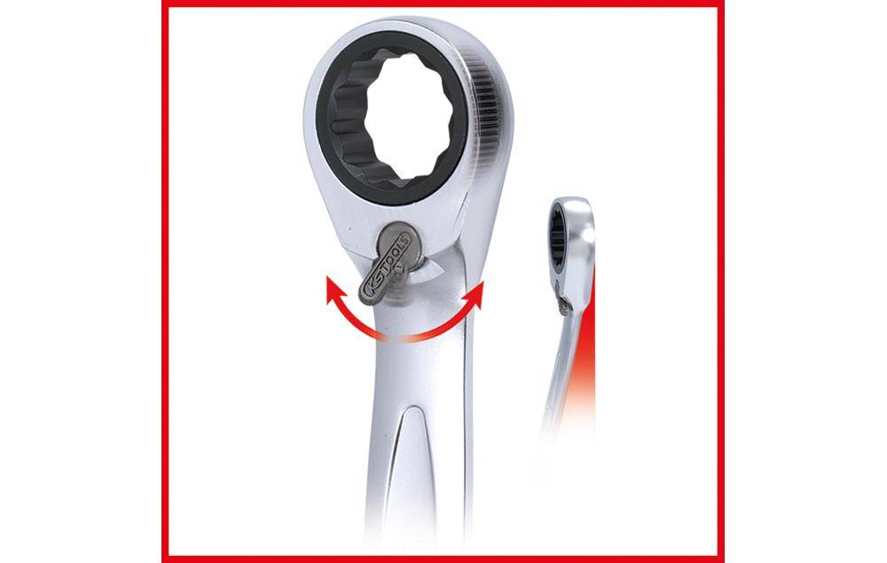 KS TOOLS GEARplus RINGSTOP-Ratschenringmaulschlüssel, 8mm