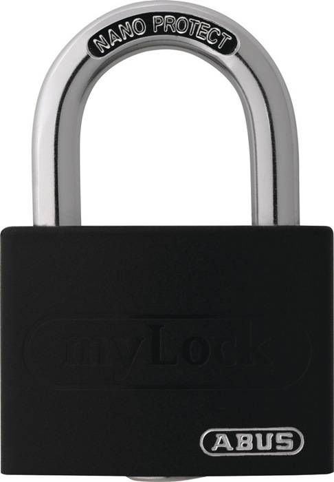 Zylindervorhangschloss T65AL/40 schw.Lock-Tag Schlossk.-B.43mm Alu.versch.-schl.
