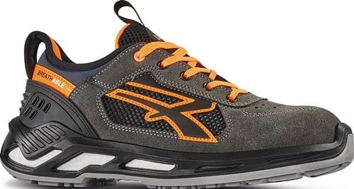 U.POWER Sicherheitsschuh Ryder Gr.44 grau/orange S1P SRC ESD EN20345 Leder - RS20016-44
