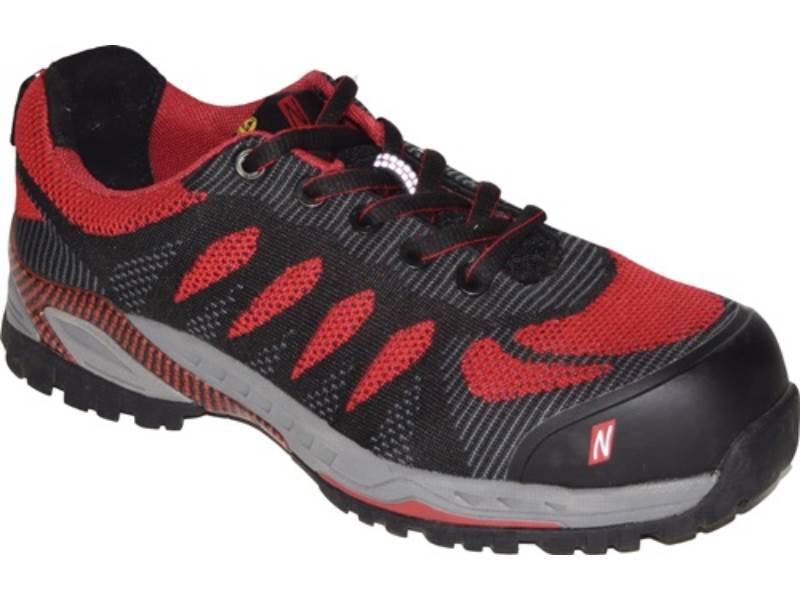 NITRAS 7410-44 Sicherheitsschuh PRO STEP Größe 44 schwarz/rot S1P SRC ESD EN ISO