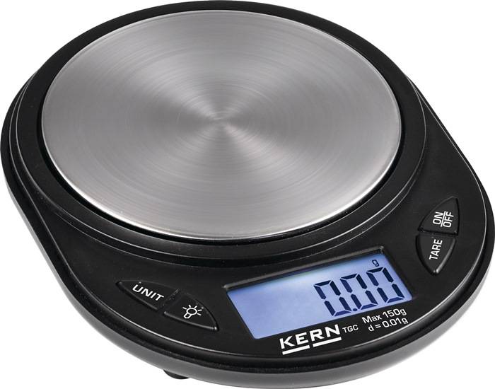 Taschenwaage Wägebe.0,15kg Batteriebet.Ziffernschritt 0,01g Wägeplattform-D.81mm