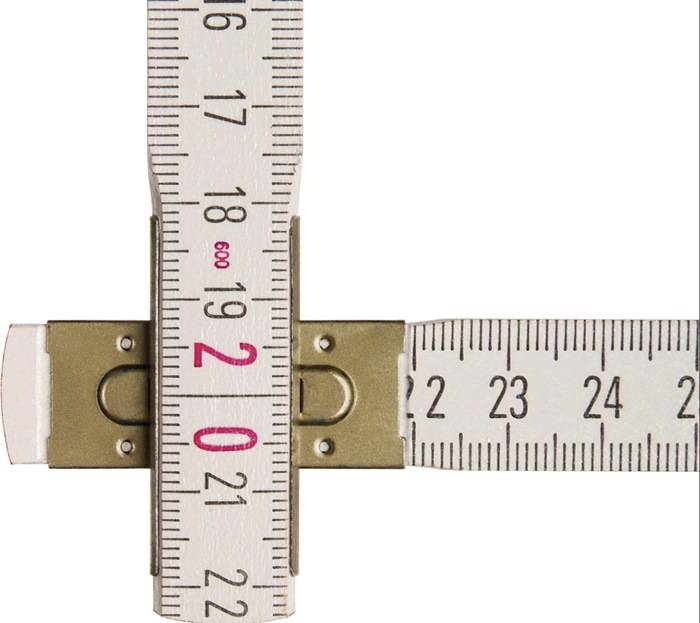 Gliedermaßstab 1607 L.2m B.1,70cm mm/cm EG III Buchenholz weiß STABILA