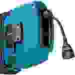 Kabelaufroller mit Kabel in gekapselter Trommel mit Federzugautomatik hochwertiges, robustes Kunststoffgehäuse Montage wahlweise an Wand oder Decke