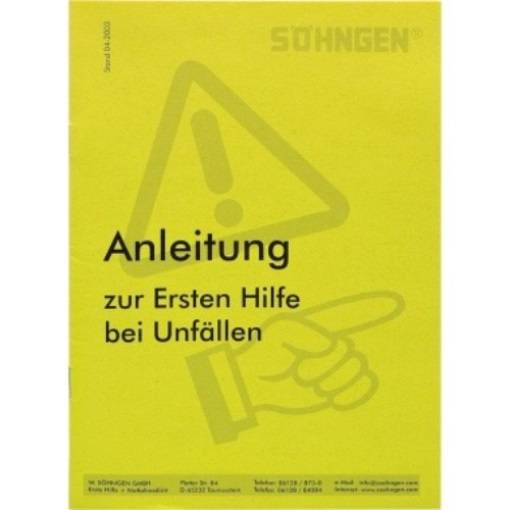 SÖHNGEN Anleitung Erste-Hilfe Heftform 8001004 nach BGI 503