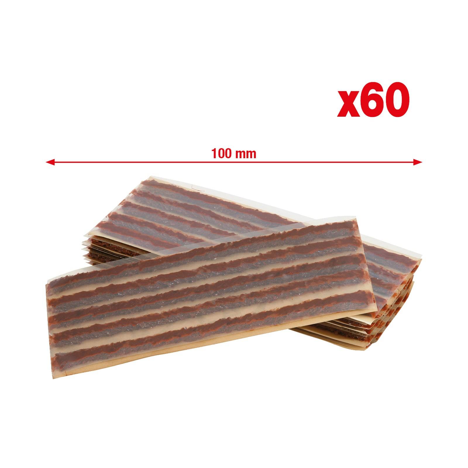 Packung mit 60 zähen Bacon-Geschmack Hundesnacks, jeder 100 mm lang.