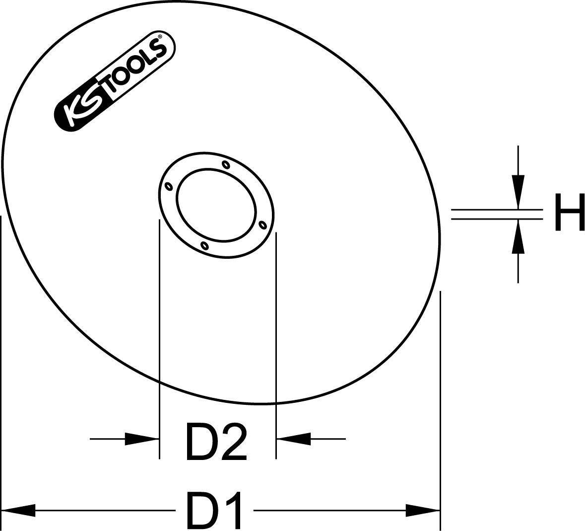 KS TOOLS Hochleistungs-Dünntrennscheibe, Ã˜ 50mm, 1,1mm, 50er Pack (515.5056)