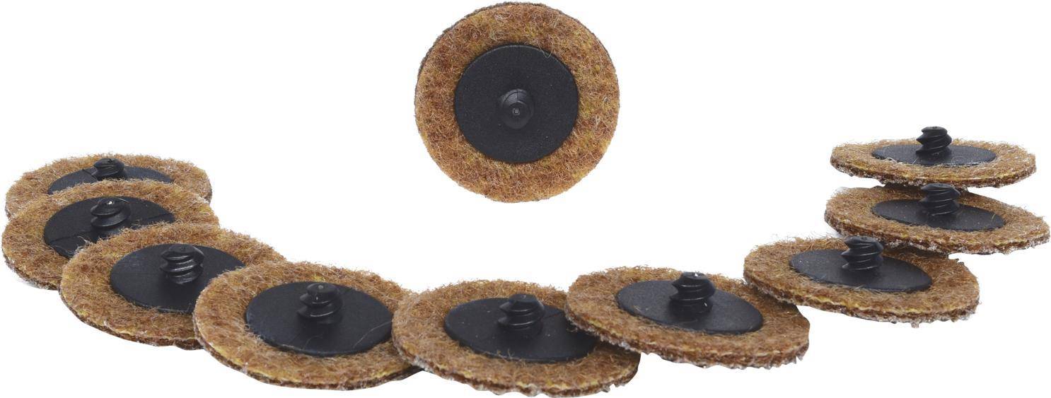 KS TOOLS Ersatz-Schleifpads, Ã˜50mm, Körnung 80, 10er Pack (515.5083)