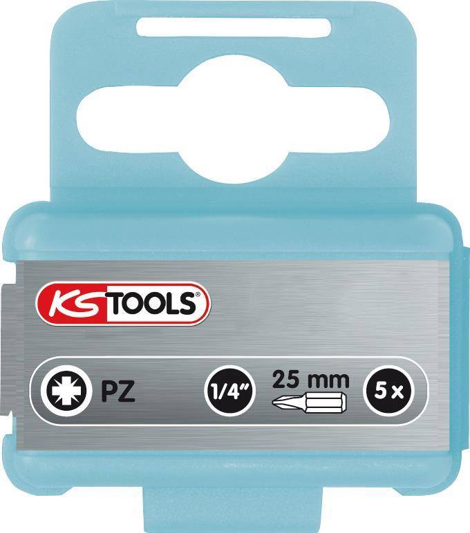 KS TOOLS 1/4'' EDELSTAHL Bit, 25mm, PZ2, 5er Pack (910.2222)