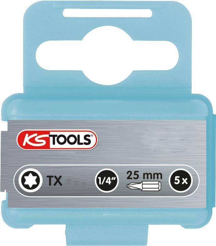 KS TOOLS 1/4'' EDELSTAHL Bit TX, 25mm, T10, 5er Pack (910.2312)
