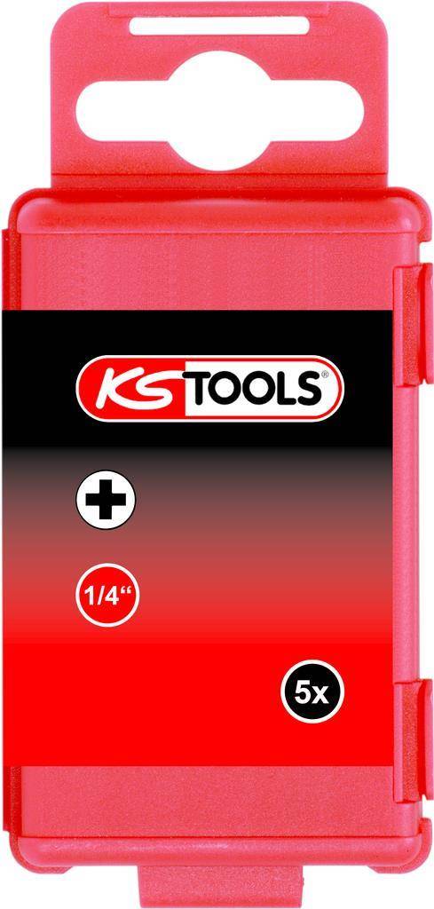 KS TOOLS 1/4'' TORSIONpower Bit, 75mm, PH3, 5er Pack (918.3161)